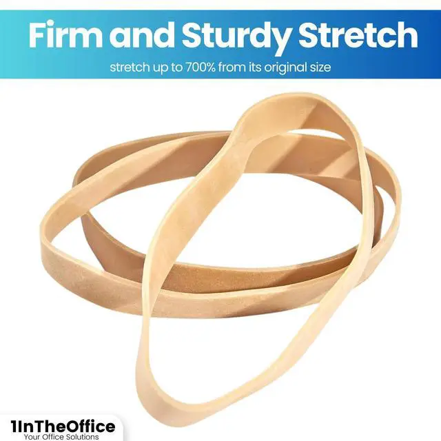 Alt view image 4 of 5 - Thick, Heavy Duty Rubber Bands - Size 105, Beige, 60 Pack (1 lb)