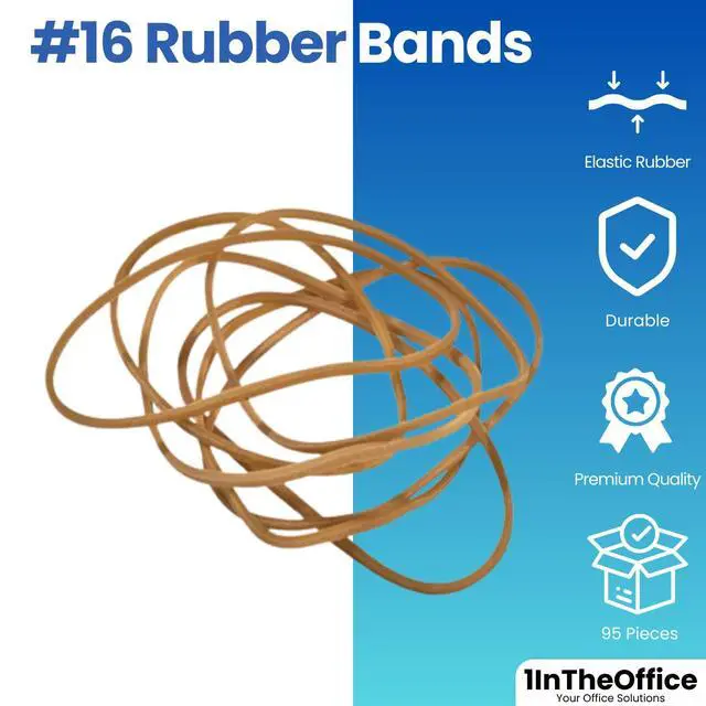 Alt view image 2 of 7 - Rubber Bands #16, Size16 Rubber Bands, Beige, 1 lb Box, (1,900/Pack)