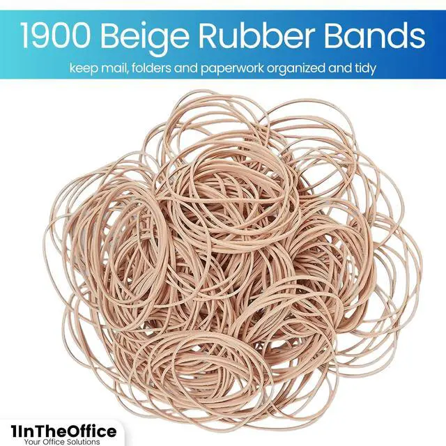 Alt view image 3 of 7 - Rubber Bands #16, Size16 Rubber Bands, Beige, 1 lb Box, (1,900/Pack)