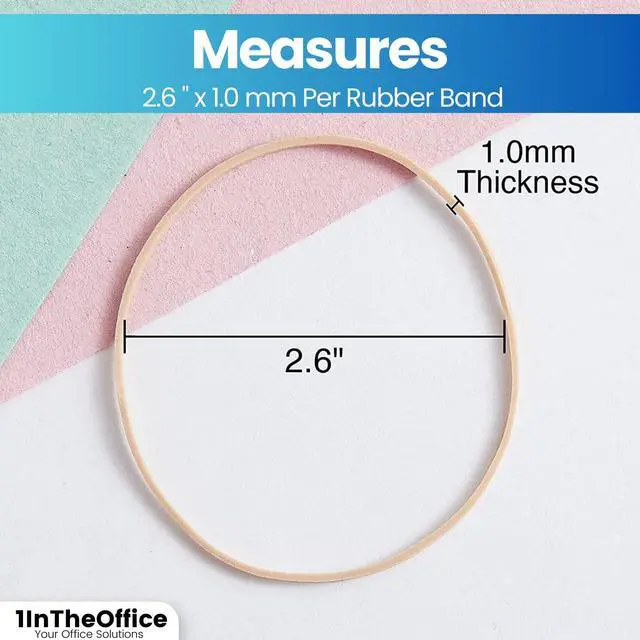 Alt view image 6 of 7 - Rubber Bands #16, Size16 Rubber Bands, Beige, 1 lb Box, (1,900/Pack)