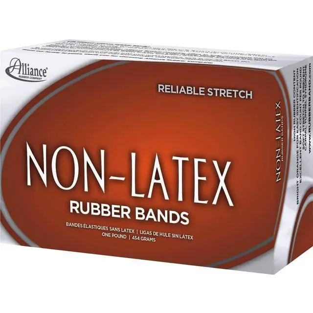 Alt view image 5 of 7 - Rubber 37176#117B Non-Latex Rubber Bands, 1 lb Box Contains Approx. 250 Bands (7" x 1/8", Orange)
