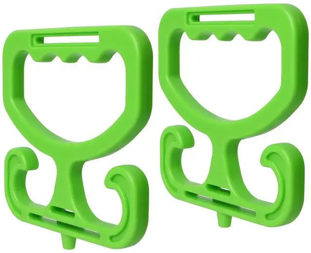 Main image of Grocery Bag Carrier, Shopping Bag Holder Handle Carrier, 2 Pack Heavy Duty Grocery Bag Holder, Each One Holds Up to 100lbs, Fits for Carrying Grocery Bags, Shopping Bags, Buckets ETC. (Green)