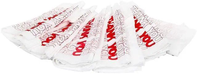 Main image of Shopping Bags/Thank You Bags/Reusable and Disposable Grocery Bag - Measures 11.5"" X 6.25"" X 21"", 15mic, 0.6 Mil (308)", transparent (Bag-308)