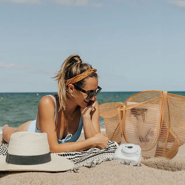 Alt view image 2 of 7 - Beach Mesh Tote Bag, Casual Tote Grocery Bag Hobo Women Foldable MAX 23L Shoulder Bag For Beach Picnic Vacation