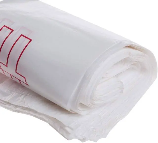 Alt view image 6 of 7 - Plastic bags with handlesthank you bagsMeasures 11.5" X 6.25" X 21", 15mic, 0.6 Mil (400 Count),Reusable and Disposable Grocery Bags