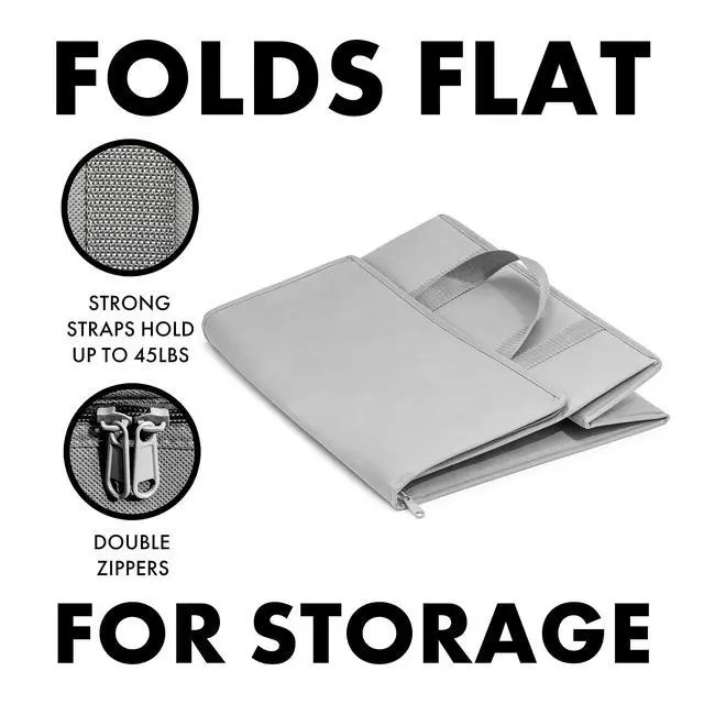 Alt view image 4 of 7 - (Not Made In China) Insulated Reusable Grocery Bags, Catering and Delivery Bag For Hot and Cold Food, Collapsible Thermal Tote For Doordash