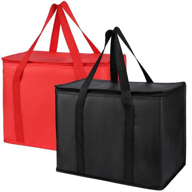 Main image of Insulated Reusable Grocery Bags, X-Large Freezer Cooler Bag with Top, Catering Shopping Bag for Food Delivery/Travel/Groceries, Best Thermal Bags for Cold Frozen and Hot Food