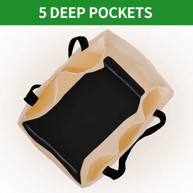 Alt view image 3 of 6 - Extra Large Canvas Tote Bag with Pockets, Reusable Grocery Bags Heavy Duty