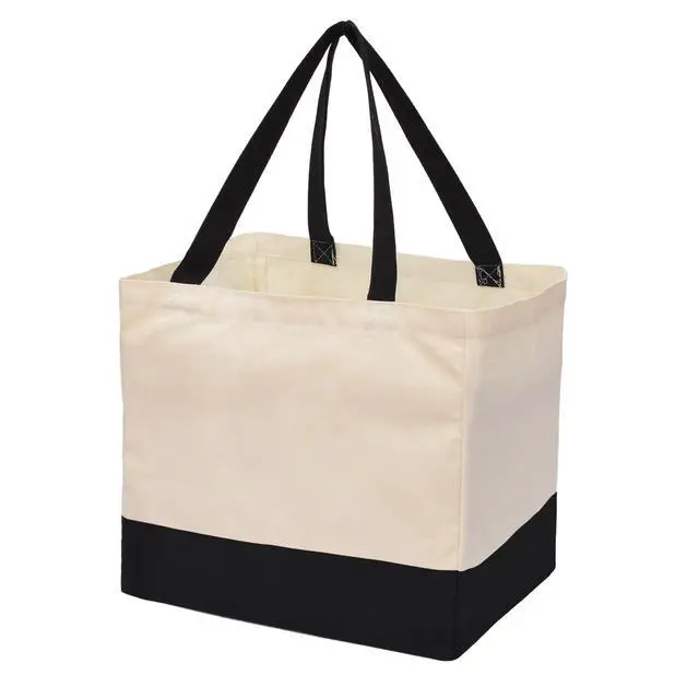 Alt view image 6 of 6 - Extra Large Canvas Tote Bag with Pockets, Reusable Grocery Bags Heavy Duty
