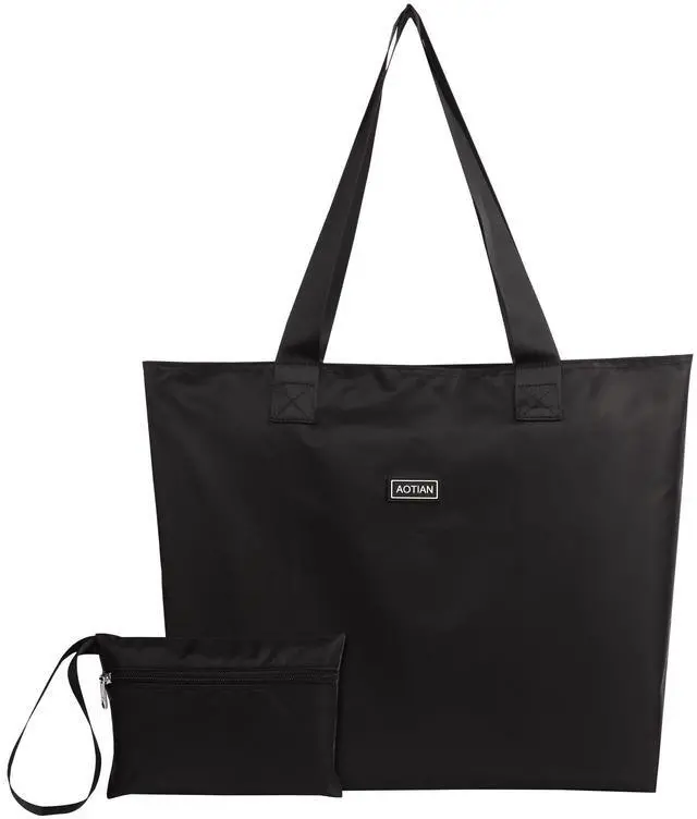 Main image of Heavy Duty 20 Liter Reusable Grocery Bags, Thickened Tear-Resistant Polyester Fabric Foldable Machine Washable Shopping Bags, Zipper Closure Water-Resistant Large Tote Bag Travel Gym Beach Bag