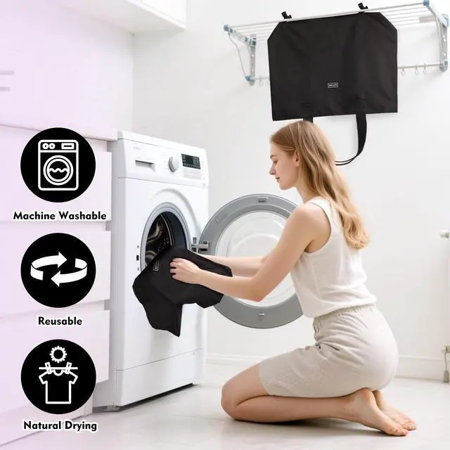 Alt view image 7 of 7 - Heavy Duty 20 Liter Reusable Grocery Bags, Thickened Tear-Resistant Polyester Fabric Foldable Machine Washable Shopping Bags, Zipper Closure Water-Resistant Large Tote Bag Travel Gym Beach Bag