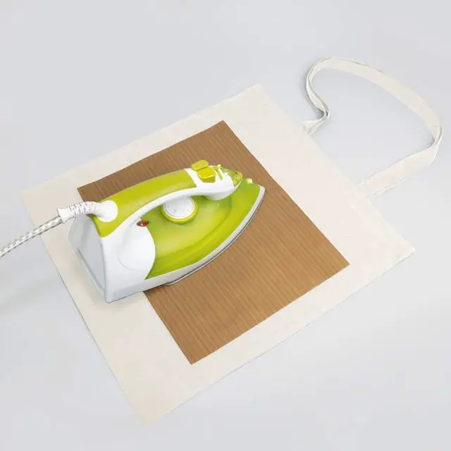 Alt view image 2 of 4 - 5 | 15 | 25 | 50 Pack 15'' X 16'' Natural Cotton Tote Bags, Lightweight Blank Bulk Cloth bags with 1pc of PTFE Teflon Sheet (5-Pack)