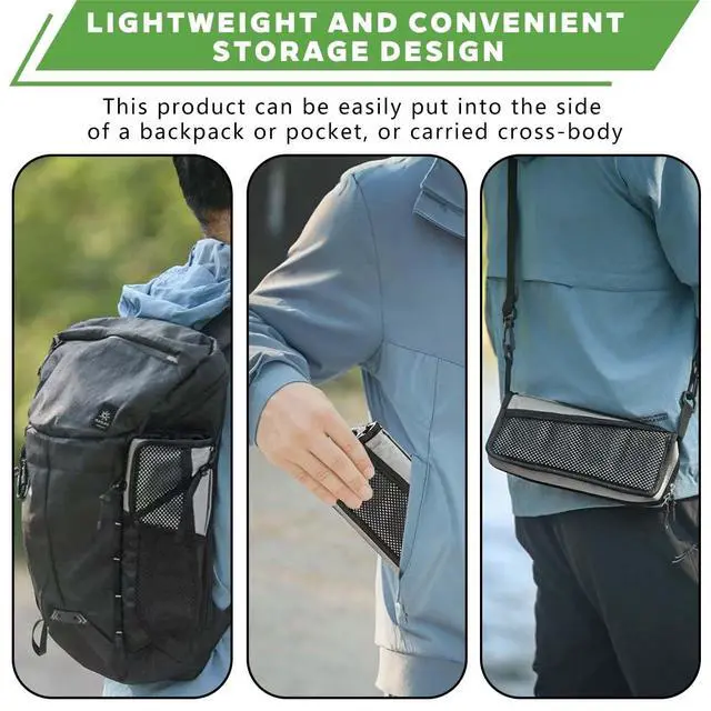 Alt view image 5 of 7 - Portable Ultralight Travel Stool Camping Chair Fishing Stool - Gray Carbon Steel and Keychain, Handbag Style Pocket Foldable