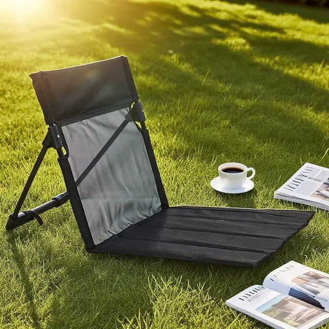 Alt view image 5 of 7 - Verveens Portable Poolside Chairs with Mesh Backrest,Lightweight Foldable Beach Chairs with Carry Bag for SwimmingPool Sunbathing Camping Picnic Lawn Road Trips
