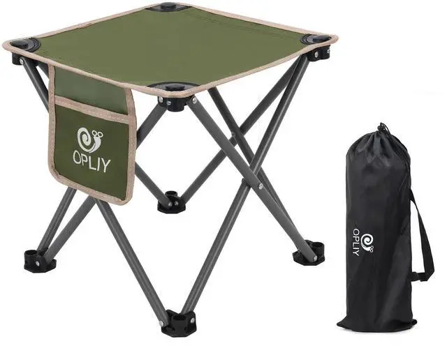 Main image of Camping Stool, Folding Samll Chair Portable Camp Stool for Camping Fishing Hiking Gardening and Beach, Camping Seat with Carry Bag (Green, L 13.5")