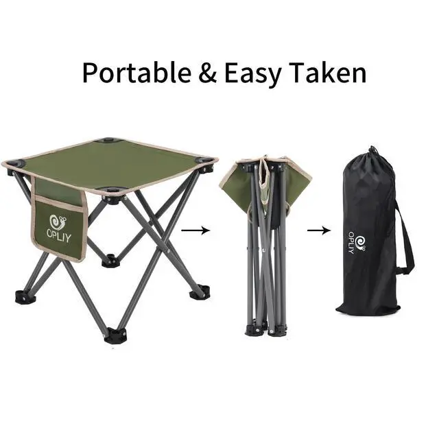 Alt view image 3 of 7 - Camping Stool, Folding Samll Chair Portable Camp Stool for Camping Fishing Hiking Gardening and Beach, Camping Seat with Carry Bag (Green, L 13.5")