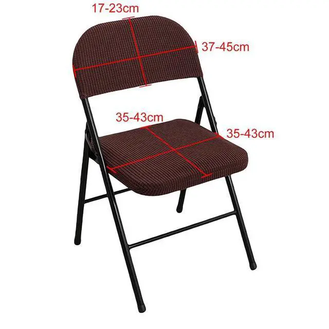 Alt view image 6 of 6 - Folding Dining Chair Seat and Back Cover Sheet Set Solid Color Jacquard Stretch Chair Slipcover (No Chairs) Home Decoration (Sky Blue, One Size)