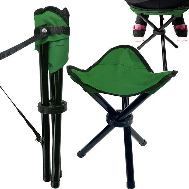 Main image of Travel Folding Camping Stool, 14.6 inches Tripod Chair and Maximum weight 210 lbs Outdoor Portable Party Chair Fishing Chair Seat for Camping Fishing Hiking Gardening and Beach Garden Painting