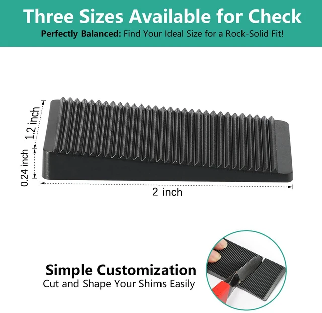 Alt view image 5 of 7 - Furniture Leveler 24pcs Kit Size Variety | Multi-Purpose Rubber Shim for Leveling Feet Stable | Anti-Wobble Pad for Uneven Table, Dresser Leg, Toliet and More Furniture | Prevent from Wobbling