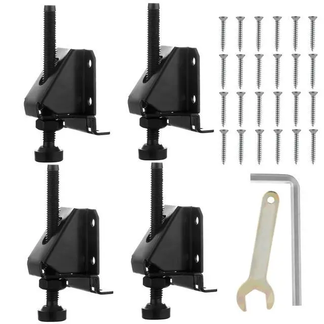 Main image of 4 Pcak Adjustable Leveling Feet,Heavy Duty Furniture Levelers,Adjustable Furniture Feet,with Screws, Lock Nuts and Wrench,3 inch Adjustable Height, for Table, Cabinets