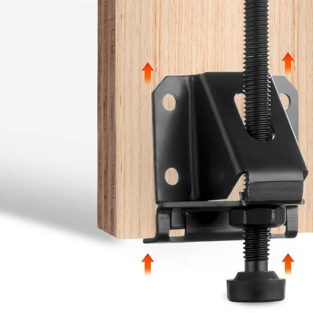 Alt view image 3 of 7 - 4 Pcak Adjustable Leveling Feet,Heavy Duty Furniture Levelers,Adjustable Furniture Feet,with Screws, Lock Nuts and Wrench,3 inch Adjustable Height, for Table, Cabinets