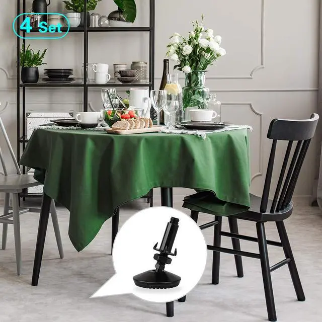 Alt view image 4 of 7 - 4 Set M10 Swivel Adjustable Leveling Feet, Heavy Duty Height Adjuster Furniture Leveler Foot with T Nut, Screw in Cabinet Table Chair Self Levelers Leg - 2" Base Dia & 2" Bolts Length - Black