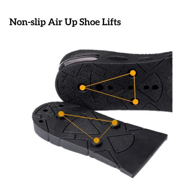 Alt view image 3 of 7 - Height Increase Insoles 4 Layers, 1.2 to 3 Inches, Universal Non-Slip Air Up Shoe Lifts Half Shoe Inserts, Variable Height Increasing Taller Shoes with Air Cushion for Women and Men, 1 Pair
