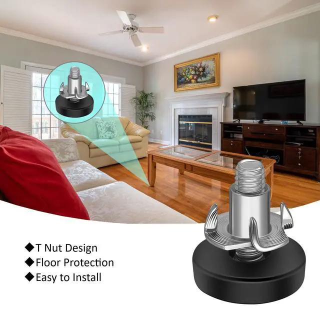 Alt view image 2 of 7 - Adjustable Furniture Leveling Feet, 16 Pack, 1/4 Threaded Leg Levelers for Table/Desk/Chair/Cabinet/Dresser/Outdoor Furniture/Patio Furniture, Height Extender, Screw on/in Adjuster