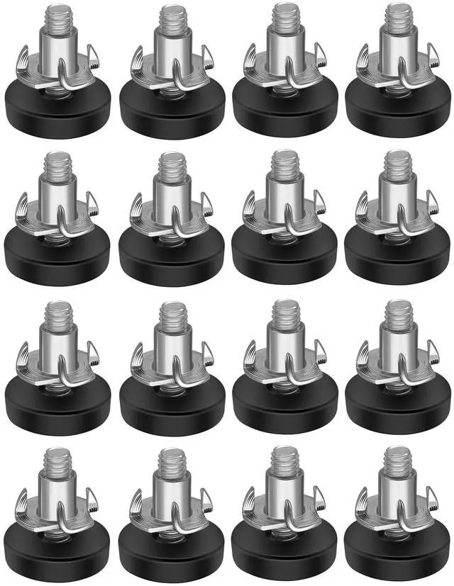 Main image of Adjustable Furniture Leveling Feet, 16 Pack, 1/4 Threaded Leg Levelers for Table/Desk/Chair/Cabinet/Dresser/Outdoor Furniture/Patio Furniture, Height Extender, Screw on/in Adjuster