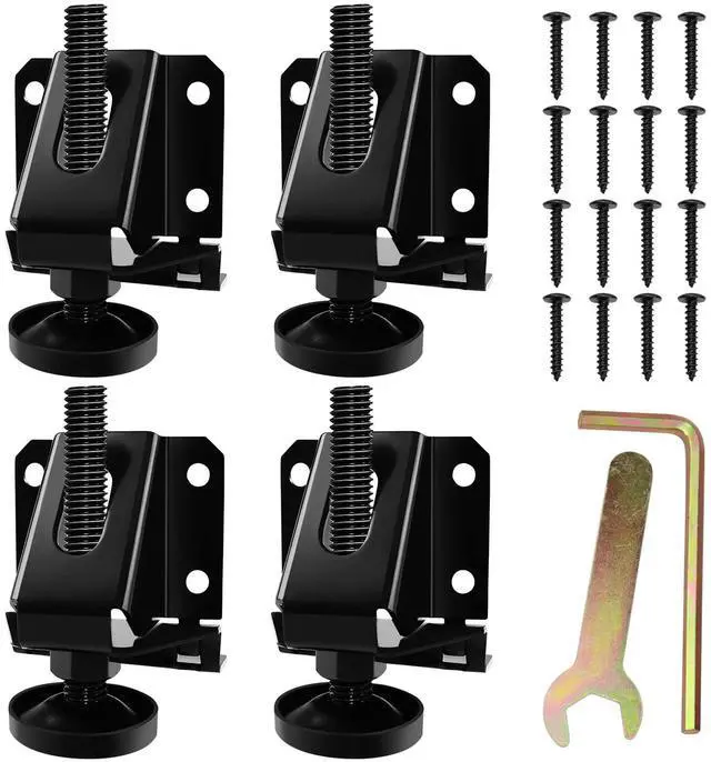 Main image of 4 PCS Heavy Duty Adjustable Leveling Feet for Furniture,Hexagon Nuts Lock Furniture Legs Levelers,for Table, Cabinets, Workbench,Shelving Units and More