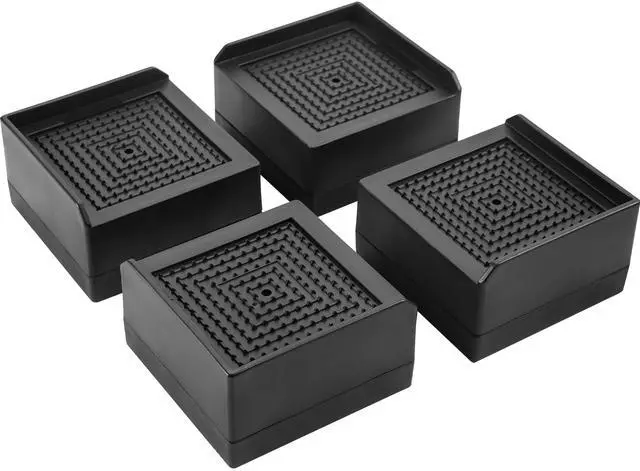 Main image of Furniture Risers 1.5 Inch Bed Lifts Risers Table Leg Extenders Perfect for Couch, Chair, Table, and More 4 Pack Black Square
