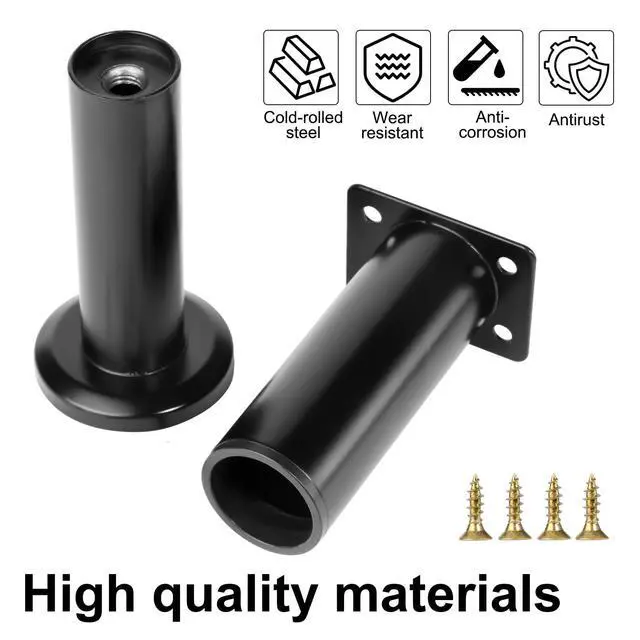 Alt view image 4 of 7 - 4 Pcs Metal Furniture Legs, 4.7-7 Inch Black Adjustable Furniture Legss, Adjustable Height Bed Support Legs for Bed Frame Support Legss, Sofa Couch Dresser Table Bed Cabinet Feet
