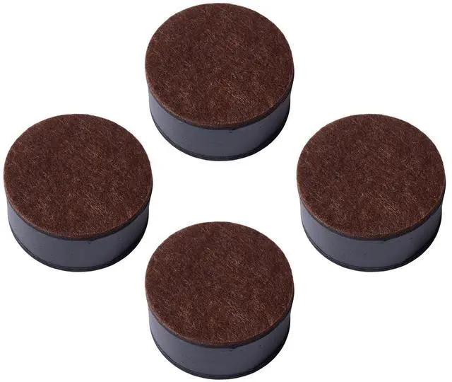 Main image of 4-Pack Black Round Furniture Risers (2.36x1.18 Inch) - Self-Adhesive Height Adjusters with Felt Pads for Tables, Beds & Cabinets