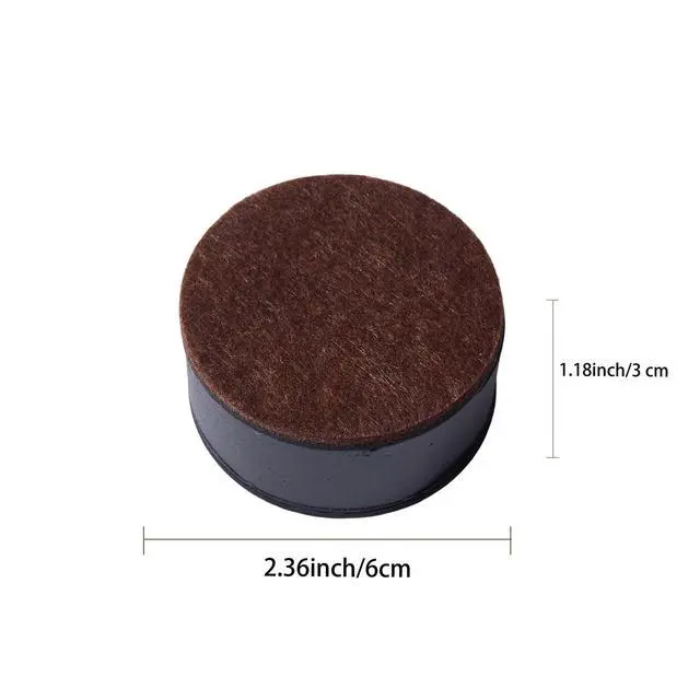Alt view image 2 of 5 - 4-Pack Black Round Furniture Risers (2.36x1.18 Inch) - Self-Adhesive Height Adjusters with Felt Pads for Tables, Beds & Cabinets