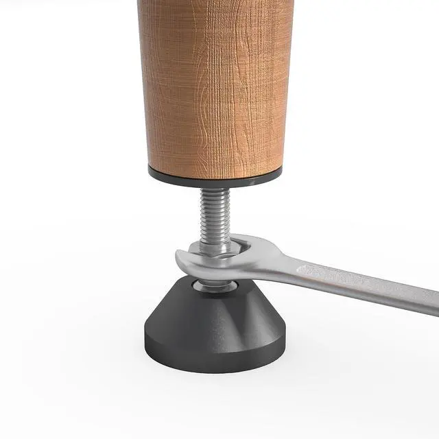 Alt view image 5 of 5 - Heavy Duty Furniture Levelers - Dual Thread Design with Nut Kit - Adjustable Feet for Tables, Cabinets, Chairs, Workbench, Sofa - Supports 1420LBs - 4 Packs