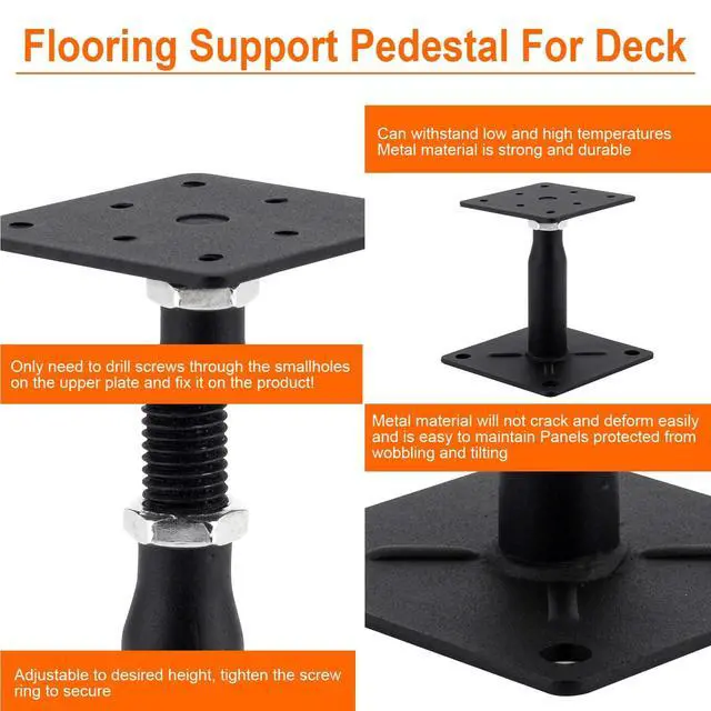 Alt view image 3 of 6 - 2 Pack Adjustable Support Jack for The Floor, Deck Foundation,RV Step Stabilizer,Mini Screw Jack- Post 4" to 7"