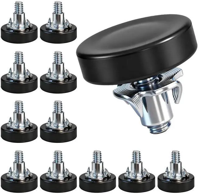 Main image of 1/4" Thread Leveling Feet with T-Nuts, 12 PCS Adjustable Furniture Leg Levelers - Multi-Use Screw-in Feet for Desks, Tables, Cabinets & Chairs