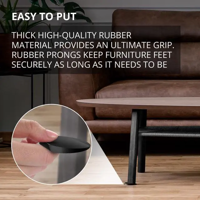 Alt view image 5 of 6 - Furniture Levelers - 30 PCS 2" - Black Rubber Shims for Leveling - Multi-Purpose Furniture Leveling Feet to Prevent Wobbling - Good for All Kinds of Objects!