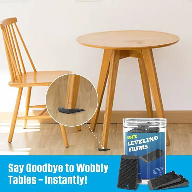 Alt view image 2 of 7 - Furniture Levelers, 32 Piece Jar 2, Rubber Shims for Leveling, Black Wedge for Table Toilet Refrigerator Piano, Non-Slip Shims for Home Improvement and Work, Cuttable and Stackable