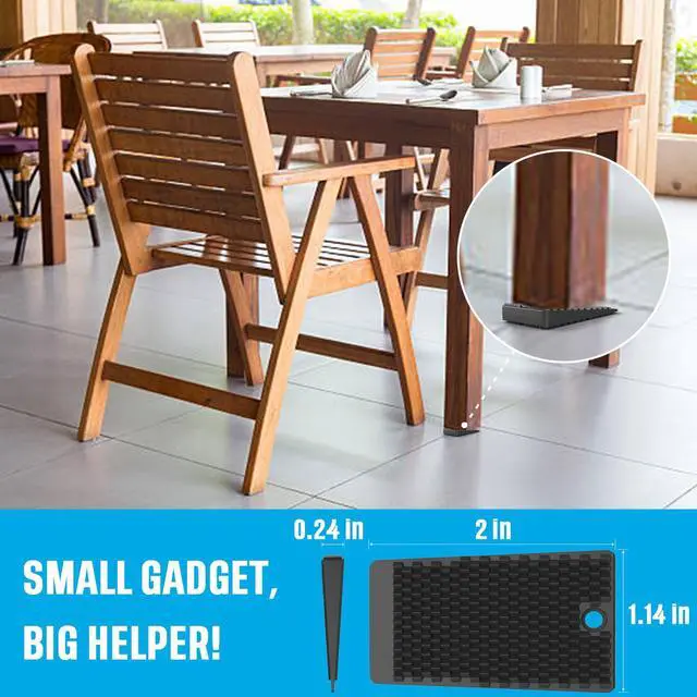 Alt view image 4 of 7 - Furniture Levelers, 32 Piece Jar 2, Rubber Shims for Leveling, Black Wedge for Table Toilet Refrigerator Piano, Non-Slip Shims for Home Improvement and Work, Cuttable and Stackable