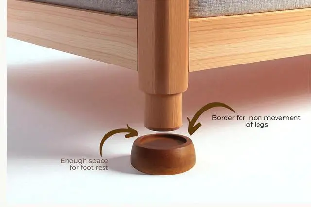 Alt view image 7 of 7 - Bed risers (No-Plastic)| Furniture risers | Table risers | Bed Lifts risers | Couch risers| Heavy Duty Bed Riser | Desk risers for Desk Legs (1 inch)