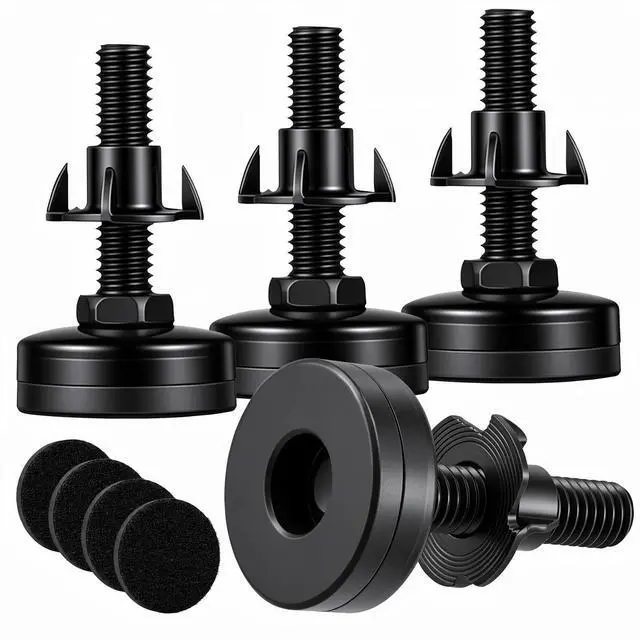 Main image of 4 Pack Adjustable Furniture Feet Table Levelers with T-Nuts and Felt Pads