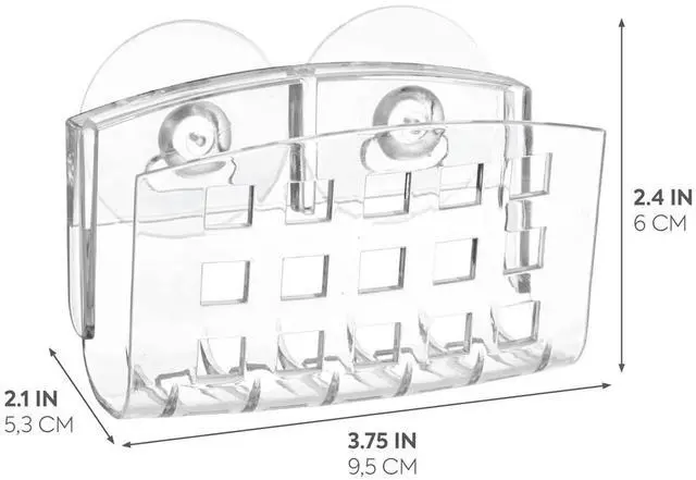 Alt view image 2 of 4 - Plastic Sponge Holder with Suction Cups, Clear | For Kitchen Sink, Bathroom Organization