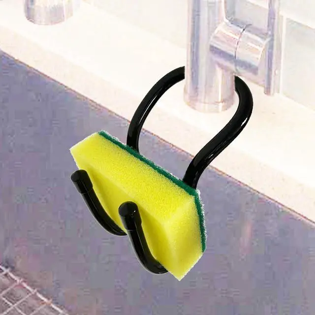 Main image of Sling Flexible Sink Caddy, Sink Sponge Holder Organizer, Non-Slip Holds Sponge, Scrubbing Brush or Dishrag, Not hiding dirt, easy to clean - Black