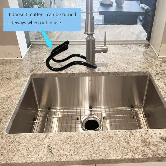 Alt view image 4 of 7 - Sling Flexible Sink Caddy, Sink Sponge Holder Organizer, Non-Slip Holds Sponge, Scrubbing Brush or Dishrag, Not hiding dirt, easy to clean - Black