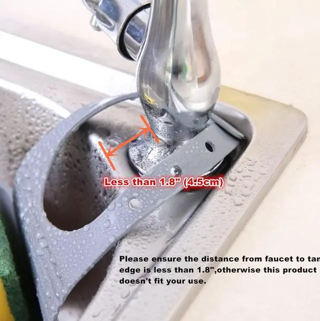 Alt view image 3 of 7 - Kitchen Sink Caddy Sponge Holder Hang Basket for Scrubber Dish Brush Kitchen Accessories Organizer(Light Blue)