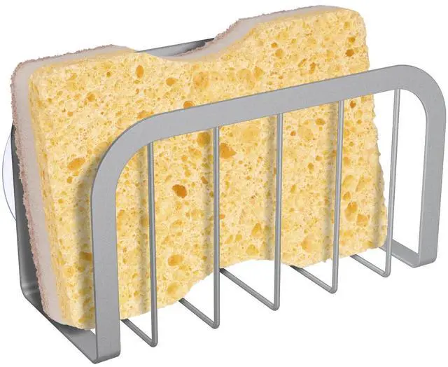 Main image of Sponge Holder for Kitchen Sink, Kitchen Sponge Holder, Sink Caddy for Sponges, Scrubbers, Soap(Silver)