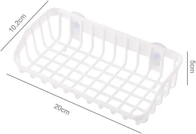 Alt view image 2 of 7 - Pink Multifunctional Drain Rack,Hanging Storage Rack Drain Rack Sink Shelf Suction Cup Dishwashing Soap Sponge Holder for Kitchen Accessories Racks and Holders Storage and Organization