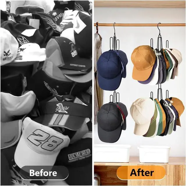 Alt view image 5 of 7 - Hat Hangers for Closet, Stainless Steel Hat Organizer, Hat Racks for Baseball Caps, Cap Organizer for Baseball Caps, 1 Pack