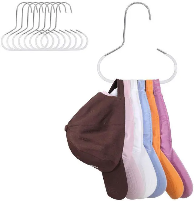 Main image of Hat Racks for Closet 8 packs Baseball Hat Organizer Cap Hanger Hat Holder for Closet for Hat, Tie, Bra, Belt, Tank Top, Scarf